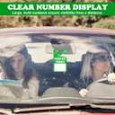 500 PCS Plastic Parking Permit Hang Tags Red Blank Rearview Mirror Placards Thick 18 Mil Waterproof PVC 3x5 Inch Single-Sided Printing with 5 Marker Pens for Temporary Parking Passes (500, Green)
