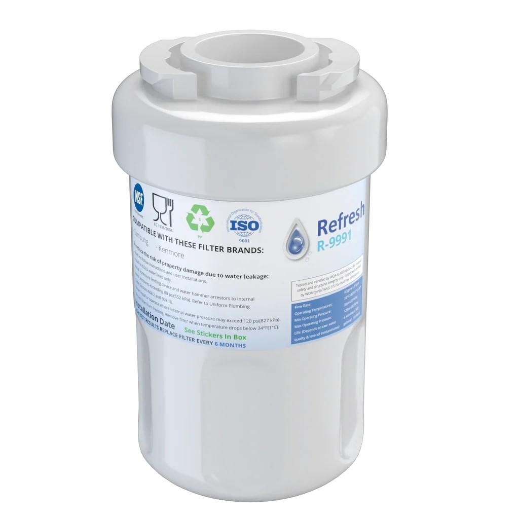 Refresh Premium Replacement Refrigerator Water Filter Compatible with GE Smartwater MWF GWF, MWFP, MWFA and Kenmore 46-9991, 469991, 9991 Refrigerator Water Filter (1 Pack)