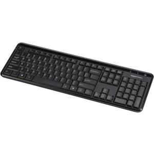 Amazon Basics Modern Wireless Keyboard with Numeric Keypad, Compact US Layout (QWERTY), 2.4GHz, Black