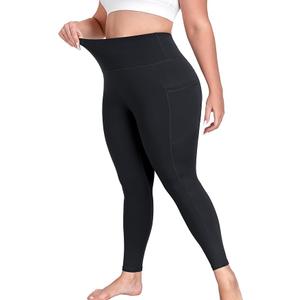 Plus Size Yoga Pants with Pockets, L-6XL Soft Stretch Leggings High Waisted, Tummy Control Thick Workout Leggings
, Size 4XL