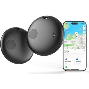 Smart Bluetooth Tracker Tag with Find My app (iOS Only), GPS Tracker Key Finder and Item Locator for Keys, Bags, Luggage, IP67, 2 Pack