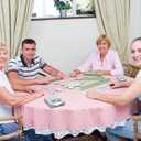 Mahjong Napkins - 4 Packs, 80 Sheets Total, Eco-Friendly Degradable Wood Pulp, Food-Grade Material, Printed "Good Friends, Good Tiles, Great Times" for Game Nights, Parties, Mahjong Gatherings