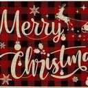 pinata Chirstmas Door Mat 17x29 Inch, Merry Chirstmas Doormat Outdoor, Red Welcome Mats Rug for Front Door Decorations Indoor