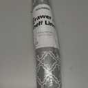 Drawer & Shelf Liner for Kitchen Cabinets 17.5 x 120", Non-Slip Non-Adhesive Shelf Paper Protect Dresser and Cupboard, Waterproof Drawer Mats for Bathroom, Easy to Cut (Grey Diamond)