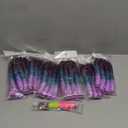 8 Packs of 55-Inch Wavy Small Box Braids Crochet Hair, Knots, Curls, and Waves with ZiZi Braids, Synthetic Hand Crochet Extensions, 14 Strands/Pack Ideal for Black Women(Purple/Lake Blue/Light Purple)