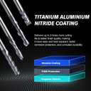 ZahyoX 2 Flutes TiAlN Coated Ball Nose End Mill, Solid Carbide Upcut Spiral CNC Router Bit, 1/4" Diameter, 1/8" Radius, 1/4" Shank, 1-1/8" Cutting Length, 3" Overall Length, CNC Cutter Milling Tool