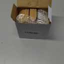 HUXJOKO Coasters for Drinks Set of 6,Watercolor Pine Forest Mountains Absorbent Ceramic Coaster,Round Stone Mat,with Cork Base and Metal Holder for Coffee Table Room Bar Home Decor Housewarming Gifts