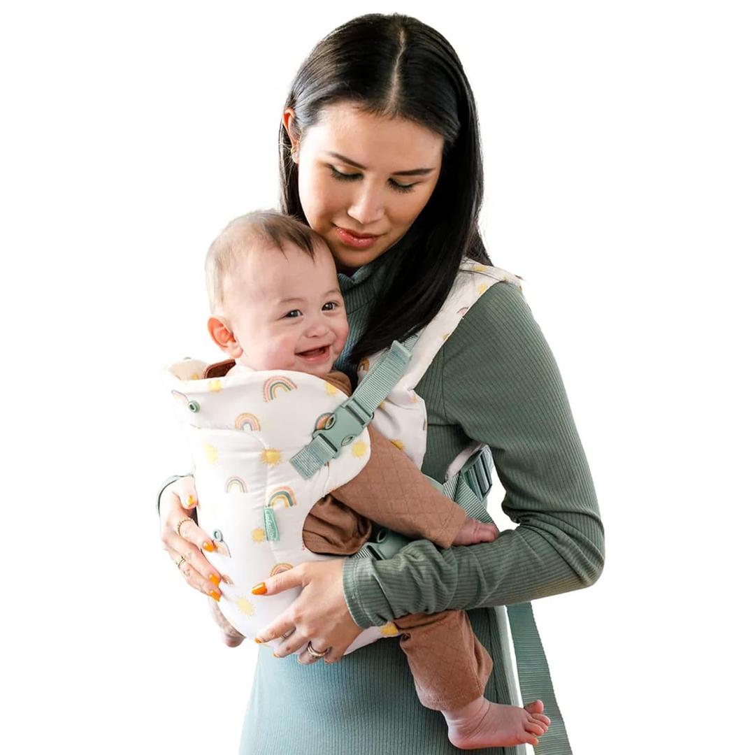 Infantino Flip 4-in-1 Convertible Baby Carrier, Adjustable, Ergonomic Babywearing, Registry Essential, Baby Carrier for Newborn to Toddler, Rainbow