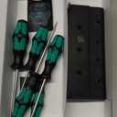 WERA 05105650001 334/6 Rack Screwdriver Set Kraftform Plus Lasertip and Rack, 6 Pieces (One Size)