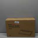 Bonsenkitchen Vacuum Sealer Machine, Stainless Steel Food Sealer Vacuum Sealers with 100 Bags & 1 Roll Bag, 5 Food Vacuum Modes, Built-in Cutter & Bag Storage, Silver-Black