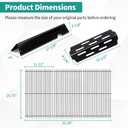 Stainless Steel Genesis II Grill Grates for Weber Genesis 2 Grill Parts Porcelain Enameled Flavorizer Bars Heat Deflector for Weber Genesis II E-410 S-410 II LX E-435 S-435 E-440 S-440 GS4
