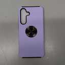 JAME for Samsung Galaxy S25 FE Case, Dual Layer Military Grade Shockproof Cover with Metal Ring Holder Stand Kickstand, Slim Fit Protective Phone Case for Galaxy S25 FE Case 6.7", Purple