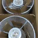 Sucolite Small 11.8" Table Lamps Set of 2, Bedside Nightstand Lamps for Bedroom Kids Room, Cute Desk Lamps with Studded Texture Base for Reading Nursery Living Room Office, White