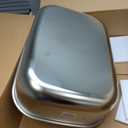 Stainless Steel Litter Box, 22.8x16.5"x6" Oval Stainless Steel Cat Litter Box Extra Large, XL Metal Litterbox for Big Cats, Non Stick Surface, Easy to Clean