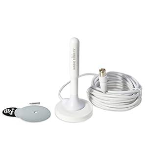 Magic Stick TV - MS-45MAX Multi-Directional TV Antenna - as seen on Television - 4k 1080p HDTV Antennas (High Definition) - Omnidirectional Indoor or Outdoor Antenna - Long Range - White