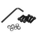 Maxmoral 6 Sets 1/4-28 x 3/4" UNF Hex Socket Head Cap Screws with Exterior Tooth Lock Washers, Allen Head AR Grip Replacement Screws with Hex Wrench, Fine Threaded