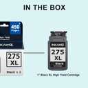Compatible Black Ink Cartridge Replacement for Canon 275XL Ink PG-275 XL Work with PIXMA TR4720 TS3720 TS3522 TR4722 TR4723 TR4700 TS3520 TS3722 TS3500 Printer (1 Black)