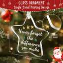 2 x Christmas Thank You Appreciation Gifts for Women & Men  Mentor, Teacher, Retirement & Goodbye Gifts for Coworkers & Bosses  Never Forget The Difference You Make Christmas Tree Decorations