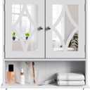 White Medicine Cabinet with Mirror for Bathroom, Small