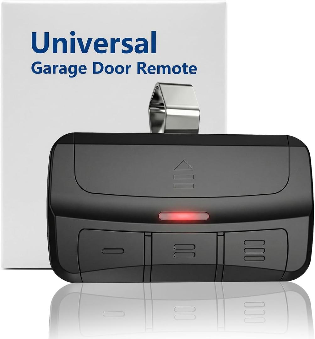 Universal Garage Door Opener Remote 3-Button Compatible with LiftMaster Chamberlain Craftsman Genie Overhead Door Linear Wayne Dalton Opener has Learn Button or DIP Switch Programmable