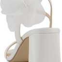 Delicious Bless ~ Women Open Toe High Heel Chiffon Bridal Dress Sandals (6)