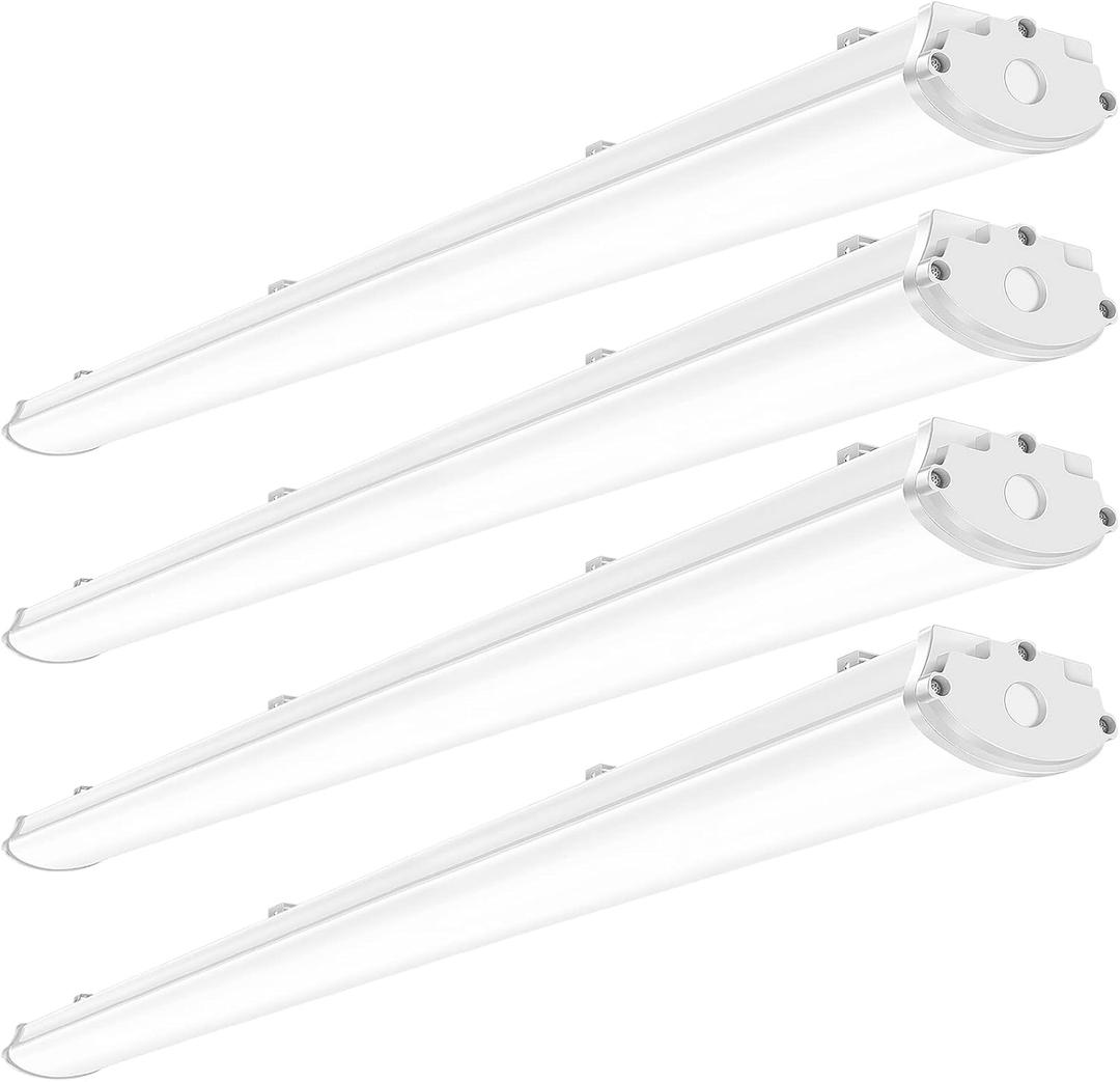 ANTLUX 8FT LED Vapor Tight Light, 100W 10000LM, 8 Foot LED Vapor Proof Light Fixture Outdoor Shop Lights, IP67 Waterproof Led Lights for Parking Garage Carport Car Wash, Freezer, Plug in, 4 Pack (5000K)