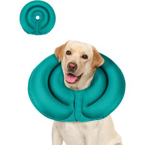 MIDOG Dog Cone Collar for Large Medium Dogs, Soft Inflatable Dog Cone Alternative After Surgery, Adjustable Protective Recovery Cone - Alternative E Collar Does Not Block Vision (Blue, XL, Patented)