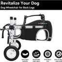 Dog Wheelchair for Back Legs,Adjustable Lightweight Aluminum Profile Pet Wheel Chair Has Added Hand-Carrying Assistance and Reflective Functions for Small Medium Dogs and Cats
