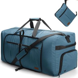 100L Travel Duffle Bag for Men, Urtala 32 Large Duffle Bag for Traveling with Shoe Compartment, Foldable Travel Duffel Bag for Men Women Waterproof & Tear Resistant (Light Blue, EXTRA LARGE, 100L)