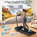 FOUSAE Treadmills for Home, App Compatible, 5 in 1 7.5MPH Foldable Treadmill with 10% Incline, 3.0HP Brushless Drive, 12 HIIT Programs, Full Screen LED Display, Remote Control, 400 LBS Weight Capacity