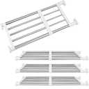Geetery 4 Pcs Closet Tension Shelf Rod Metal Expandable Shelf Organizer Adjustable Closet Shelves Closet Shelf Rack DIY Closet Dividers Separators for Cabinet Storage Locker Clothes (23.62-39.37 Inch)