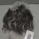 Karlery Men Mullet Wig Long Wave Grey and White 70s 80s Metal Rocker Party Wig Halloween Costume Wig