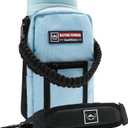 NATURE PIONEOR Water Bottle Holder with Strap 25 32 40 64 oz Insulated Water Bottle Carrier Sling Sleeve for Hiking,Outdoor Camping,Gym (Blue)