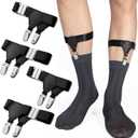 STAY GENT Men Sock Suspenders, Sock Garters for Men, Soft Sock Holders (Coal Black)