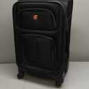 SwissGear Sion Softside Expandable Luggage  Carry-On Suitcase with 360 Degree Wheels & Retractable Handle  21 Inch, Perfect for 1-3 Night Trips  Black