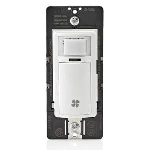 Leviton Humidity Sensor Switch for Bathroom Exhaust Fan, Automate Ventilation, Air Circulation, Moisture Control, HP, Single Pole, DHS05-1LW, White