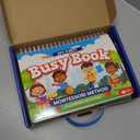 Montessori Preschool Busy Book for Toddlers Ages 3 and Up - Preassembled - Preschool Learning Activities Montessori Educational Toys - Gifts for 3 Year Old Boys, Toddler Learning Toys Activities