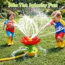 Sprinkler for Kids Outdoor Water Toys: 3 in 1 Flower Toddler Sprinkler Toy, Summer Outside Yard Water Game Toys Attaches to Garden Hose Splashing Fun Toys for 3 4 5 6 7 8 Year Old Boys Girls Gifts