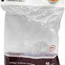 Disposable Clear Plastic Cutlery: Plastic Utensils for Parties, Picnics, Weddings, Baby Showers, Birthdays Parties, Office, Home And School - 16 Forks, 16 Knives, And 16 Spoons - 48 Count