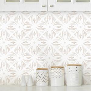 Modern Geometric Peel and Stick Wallpaper Boho Contact Paper Neutral Self Adhesive Removable Wallpaper for Kitchen Bedroom Bathroom Waterproof White Contact Paper for Cabinets 590inL 17.3inW