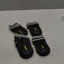 QUMY Dog Shoes for Large Dogs, Medium Dog Boots & Paw Protectors for Winter Snowy Day, Summer Hot Pavement, Water-Resistant in Rainy Weather, Outdoor Walking, Indoor Hardfloors Skid-Resistant Sole (Size 4: 2.2''x2.6''(W*L) (Pack of 4))