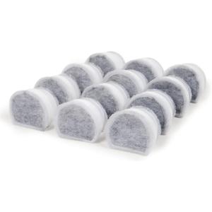 PetSafe Drinkwell Cat Water Fountain Carbon Replacement Filters - Compatible with Drinkwell 1/2 Gallon, 1 Gallon, 2 Gallon, Avalon, Pagoda, Sedona and Seascape Fountains, 12-Pack