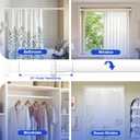 Bonpally Shower Curtain Rod, Adjustable 32-47 Inches Spring Tension Rod, Non-Slip No Drilling Stainless Steel Shower Rods for Bathroom Window Room Divider, Never Rust, White