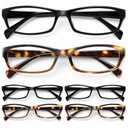 Gaoye Reading Glasses for Women, 6 pack Fashion Readers for Women Men Spring Hinge Eye Glasses, Blue Light Reading Glasses
