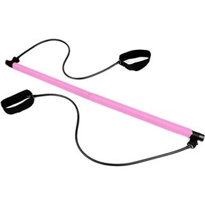Pilates Bar Kit with Resistance Bands, A Good Assistant for Pilates Reformer Machine, Pink
