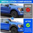 Fender Flare Protector Fits for 2021-2026 Ford F150 Wheel Arch Cover Mudguard Compatible with F150 Exterior Accessories Exclude Raptor Wing Guards Fender Trims 4PCS