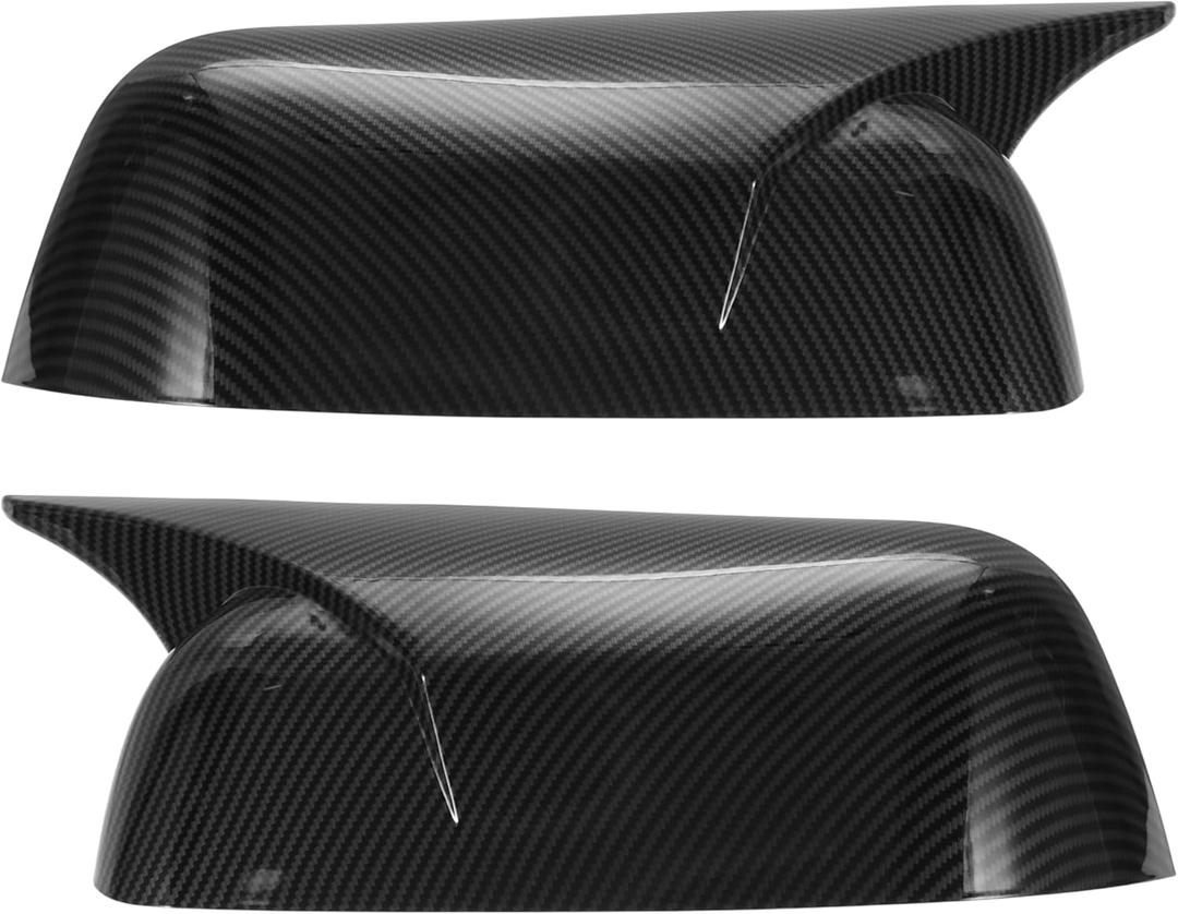Motoforti 1 Pair ABS Left Right Side Mirror Cover Cap Replacement Black for Ford Explorer 2011-2019 Ox Horn Mirror Guard Cover