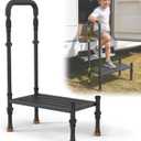 Widened RV Stairs with Handrail, Step Ladder for RV, SUV & Truck, Outdoor Spa, Hot Tub Steps, Make You Stand Higher Without Any Risk