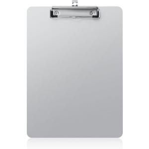 Metal Clipboard, 20% Sturdier Aluminum Contractor Clipboard with Low Profile Clip | Hangable Recycled Heavy Duty Rust-Proof | Plate for A4 Size Sheet, for Jobsite, Laboratory, Medical, Office, Teach (1 Pack)