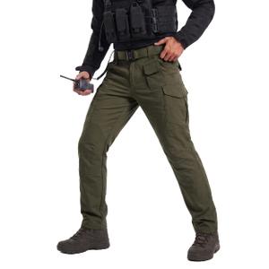 TruVat Men's Work Pants Cargo Tactical Construction Pants Ripstop Waterproof Outdoor Hiking with Pockets, Army Green, 34W x 34L